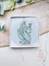 Load image into Gallery viewer, New Family Personalised Newborn Family of 3-  Christmas Ornament Bauble