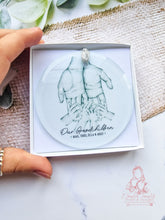 Load image into Gallery viewer, Grandparents Hands Personalised Christmas Ornament Bauble