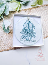 Load image into Gallery viewer, Grandparents Hands Personalised Christmas Ornament Bauble