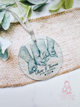 Load image into Gallery viewer, Twins 1st Christmas Personalised Ornament Bauble