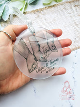 Load image into Gallery viewer, Twins 1st Christmas Personalised Ornament Bauble