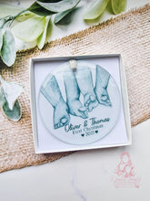 Load image into Gallery viewer, Twins 1st Christmas Personalised Ornament Bauble