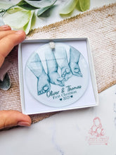 Load image into Gallery viewer, Twins 1st Christmas Personalised Ornament Bauble