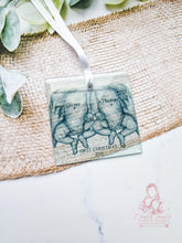 Load image into Gallery viewer, Newborn Twins 1st Christmas Personalised Ornament Bauble
