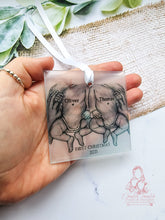 Load image into Gallery viewer, Newborn Twins 1st Christmas Personalised Ornament Bauble