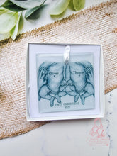 Load image into Gallery viewer, Newborn Twins 1st Christmas Personalised Ornament Bauble