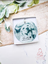 Load image into Gallery viewer, Pet Memorial -Dog Cat Personalised Glass Photo Christmas Ornament Bauble