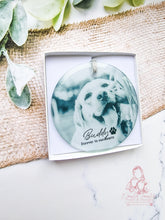 Load image into Gallery viewer, Pet Memorial -Dog Cat Personalised Glass Photo Christmas Ornament Bauble