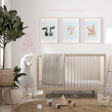 Load image into Gallery viewer, BABY FARM ANIMALS NURSERY PICTURES GENDER NEUTRAL FARM THEME POSTERS - BABY ANIMALS - HOME WALL ART - FARM HOUSE - BABY SHOWER IDEAS