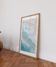 Load image into Gallery viewer, Neutral Minimalist Beige and Blue Ocean Painting Poster