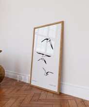 Load image into Gallery viewer, Seagull Birds minimalist line art