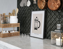 Load image into Gallery viewer, But first Coffee Cafetiere Neutral print