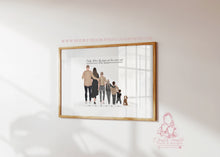 Load image into Gallery viewer, Family personalised portrait print, Family prints, Gifts