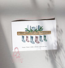 Load image into Gallery viewer, SCANDI FAMILY STOCKING FIRE PLACE - PERSONALISED CHRISTMAS PRINT