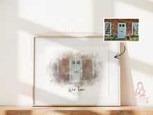 Load image into Gallery viewer, Custom House Painting Illustration Digital watercolour sketch