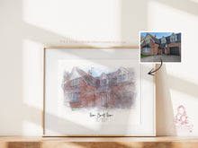 Load image into Gallery viewer, Custom House Painting Illustration Digital watercolour sketch