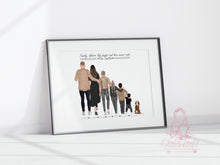 Load image into Gallery viewer, Family personalised portrait print, Family prints, Gifts