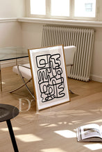 Load image into Gallery viewer, Beige and Black Abstract Minimalist line art