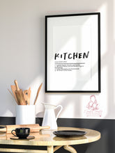 Load image into Gallery viewer, KITCHEN- NOUN PRINT- Kitchen Home Decor print - Gallery wall