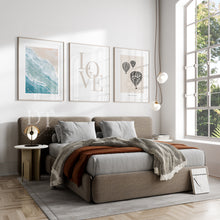 Load image into Gallery viewer, Neutral Minimalist Beige and Blue Ocean Painting Poster
