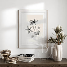 Load image into Gallery viewer, Beige Minimalist Seashells line art