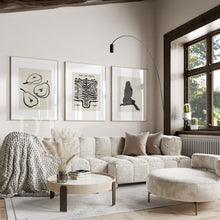Load image into Gallery viewer, Modern Abstract Neutral set of 3 Posters -BMS01