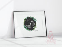 Load image into Gallery viewer, GREENERY WREATH BABY SCAN ART  - ULTRA SOUND- MOTHERS DAY