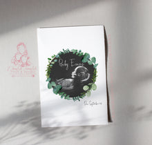 Load image into Gallery viewer, GREENERY WREATH BABY SCAN ART  - ULTRA SOUND- MOTHERS DAY