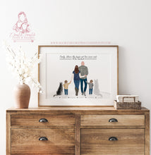 Load image into Gallery viewer, Family personalised portrait print, Family prints, Gifts