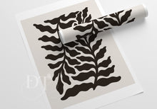 Load image into Gallery viewer, Beige & Black Cutout style Modern Minimalist Abstract Poster