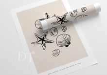 Load image into Gallery viewer, Beige Minimalist Seashells line art