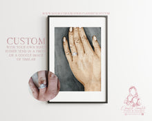 Load image into Gallery viewer, WEDDING PAINTING - CUSTOM MR & MRS - PERSONALISED RING - COUPLE - MARRIED