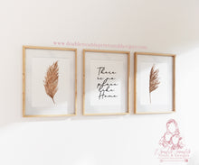Load image into Gallery viewer, Beautiful set of 3 Boho Pampas Grass There is no place like home prints