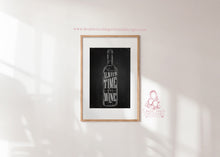 Load image into Gallery viewer, KITCHEN DECOR - MODERN WINE POSTER - MONOCHROME - SCANDI KITCHEN WALL ART