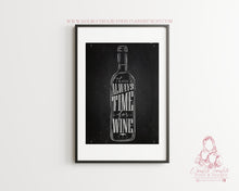 Load image into Gallery viewer, KITCHEN DECOR - MODERN WINE POSTER - MONOCHROME - SCANDI KITCHEN WALL ART