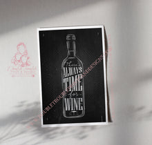 Load image into Gallery viewer, KITCHEN DECOR - MODERN WINE POSTER - MONOCHROME - SCANDI KITCHEN WALL ART