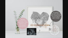 Load and play video in Gallery viewer, HEARTBEAT FOIL PLAYABLE BABY SCAN ART WITH QR CODE
