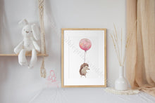 Load image into Gallery viewer, Balloon Cute Animal Nursery Decor Childrens Prints