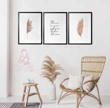 Load image into Gallery viewer, Beautiful Set Of 3 Boho Pampas Grass There Is No Place Like Home Prints