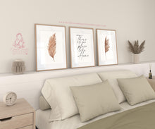 Load image into Gallery viewer, Beautiful set of 3 Boho Pampas Grass There is no place like home prints