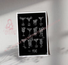 Load image into Gallery viewer, CHALK RETRO COCKTAIL PRINT IN BLACK