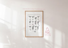 Load image into Gallery viewer, CHALK RETRO COCKTAIL PRINT IN WHITE