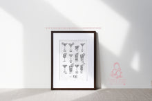 Load image into Gallery viewer, CHALK RETRO COCKTAIL PRINT IN WHITE