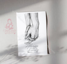 Load image into Gallery viewer, Couple Holding Hands Watercolour Art- Always And Forever