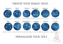 Load image into Gallery viewer, Couples Zodiac Constellation - Star Sign Astrogology