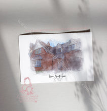 Load image into Gallery viewer, Custom House Painting Illustration Digital Watercolour Sketch