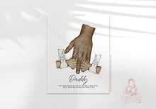 Load image into Gallery viewer, Dad And Children Hands -Personalised Father Print
