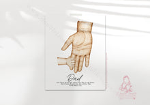 Load image into Gallery viewer, Dad And Children Hands -Personalised Father Print