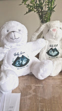 Load and play video in Gallery viewer, Lion Teddy Baby Scan - Pregnancy Announcement - Baby Gift