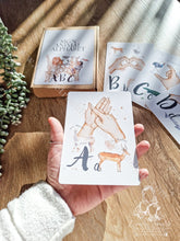 Load image into Gallery viewer, Educational British Sign Language Animal Alphabet Flash Cards